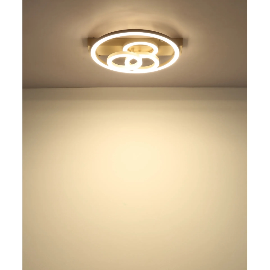 Globo - LED fényerőszabályozható mennyezeti lámpa LED/40W/230V 2700-6500K átm. 35x33 cm bézs + távirányító