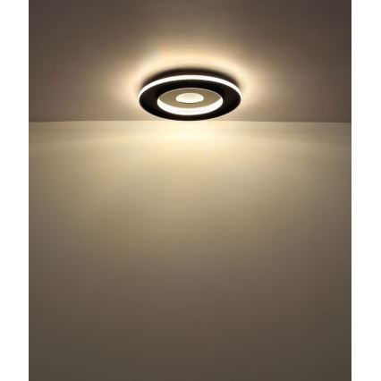 Globo - LED dimmelhető mennyezeti lámpa LED/30W/230V 2700-6500K átm. 52,5 cm fekete + távirányító