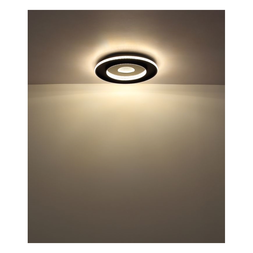 Globo - LED dimmelhető mennyezeti lámpa LED/30W/230V 2700-6500K átm. 52,5 cm fekete + távirányító