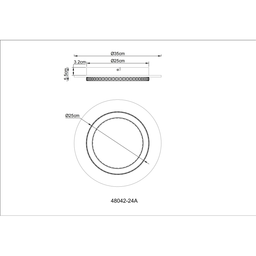 Globo - LED mennyezeti lámpa, 24 W, 230 V, állítható színhőmérséklet 3000/4000/6500 K, átmérő 35 cm, antracit