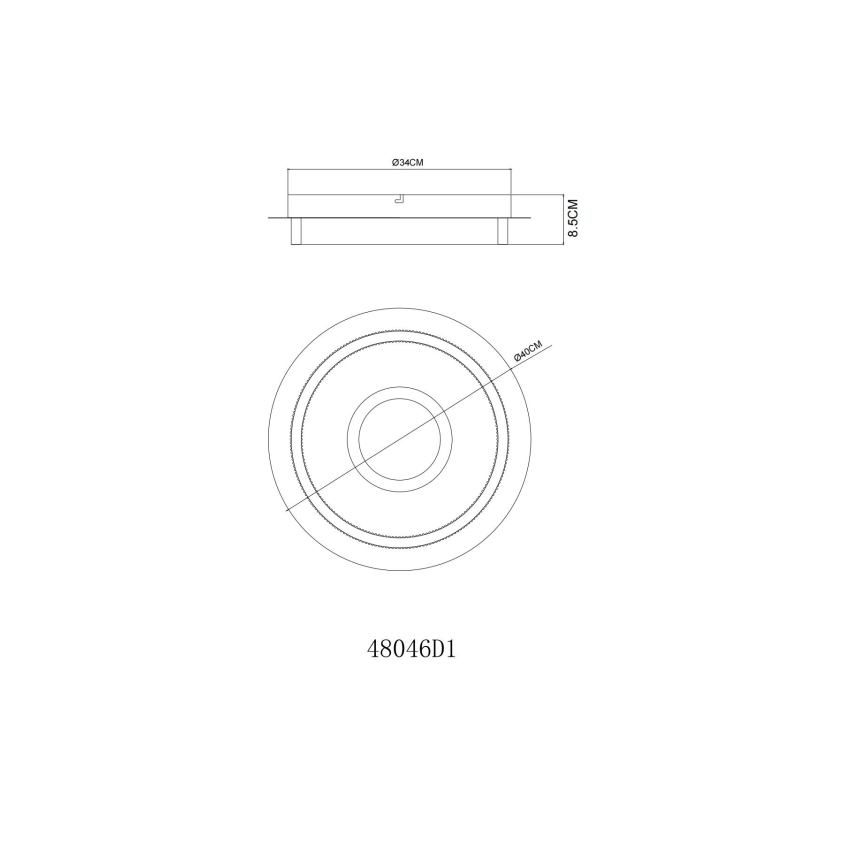 Globo - LED mennyezeti lámpatest, 24W, 230V, 3000K, átmérő 40 cm