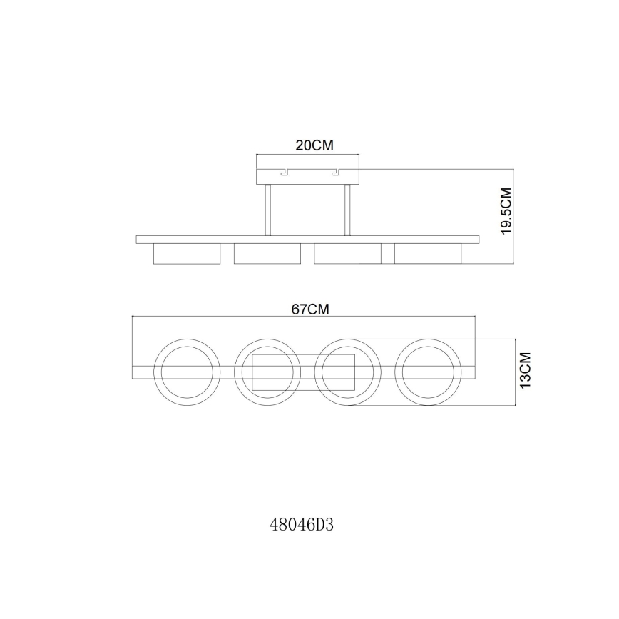 Globo - LED felületre szerelhető csillár LED/24W/230V 3000K