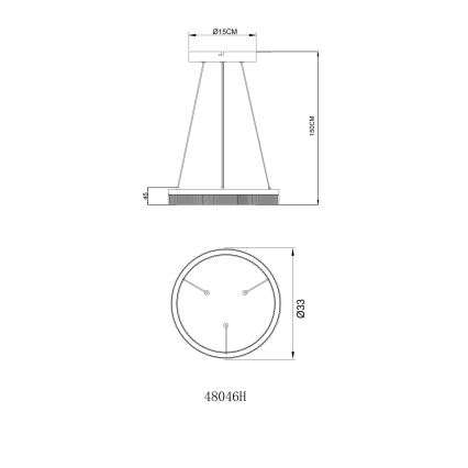 Globo - LED csillár kábelen LED/16W/230V 3000K