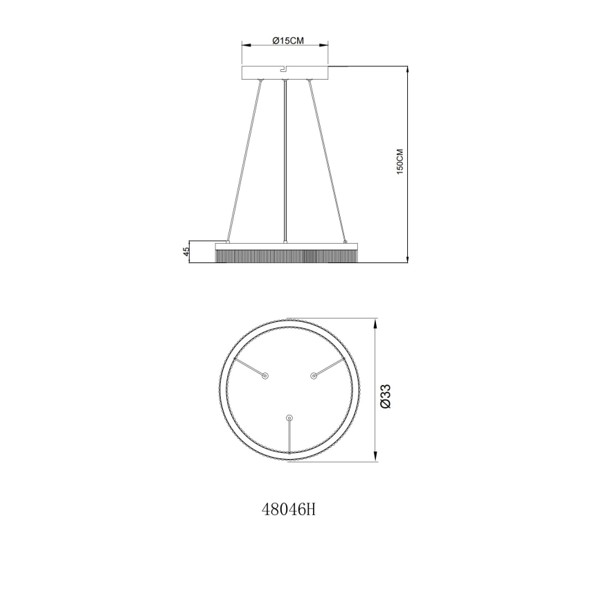 Globo - LED csillár kábelen LED/16W/230V 3000K