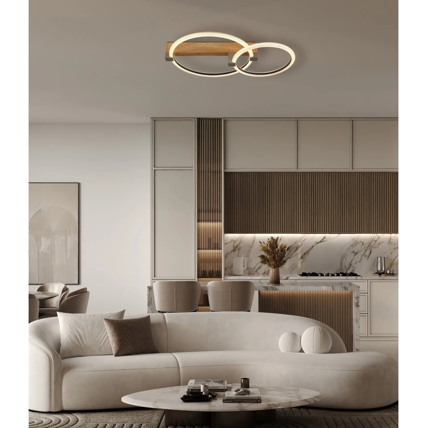 Globo - LED mennyezeti lámpa LED/24W/230V 3000K 58x38 cm bézs