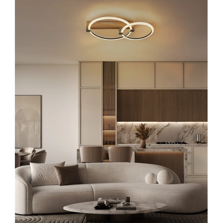 Globo - LED mennyezeti lámpa LED/24W/230V 3000K 58x40 cm bézs