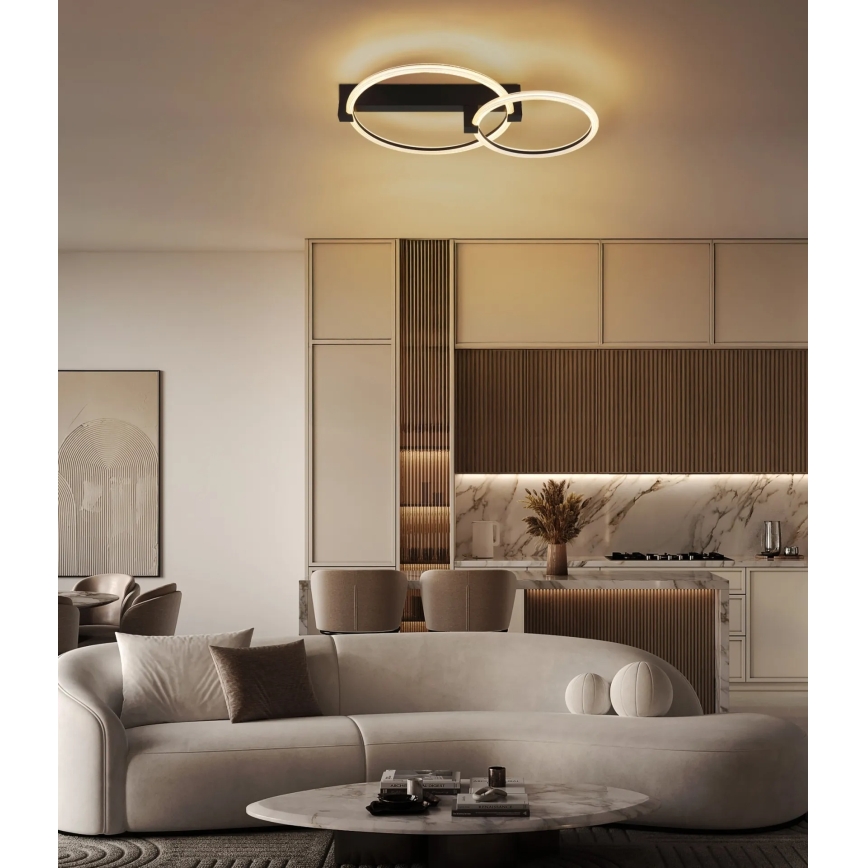 Globo - LED mennyezeti lámpa LED/24W/230V 3000K 58x38 cm fekete