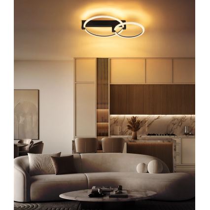 Globo - LED mennyezeti lámpa LED/24W/230V 3000K 58x38 cm fekete