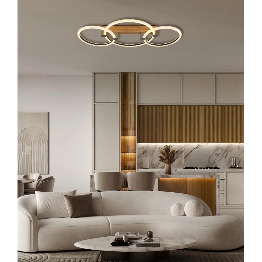 Globo - LED mennyezeti lámpatest LED/40W/230V 3000K 76,1x38 cm barna