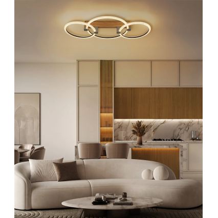 Globo - LED mennyezeti lámpatest LED/40W/230V 3000K 76,1x38 cm barna