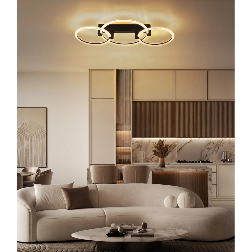 Globo - LED mennyezeti lámpatest LED/40W/230V 3000K 76,1x38 cm fekete