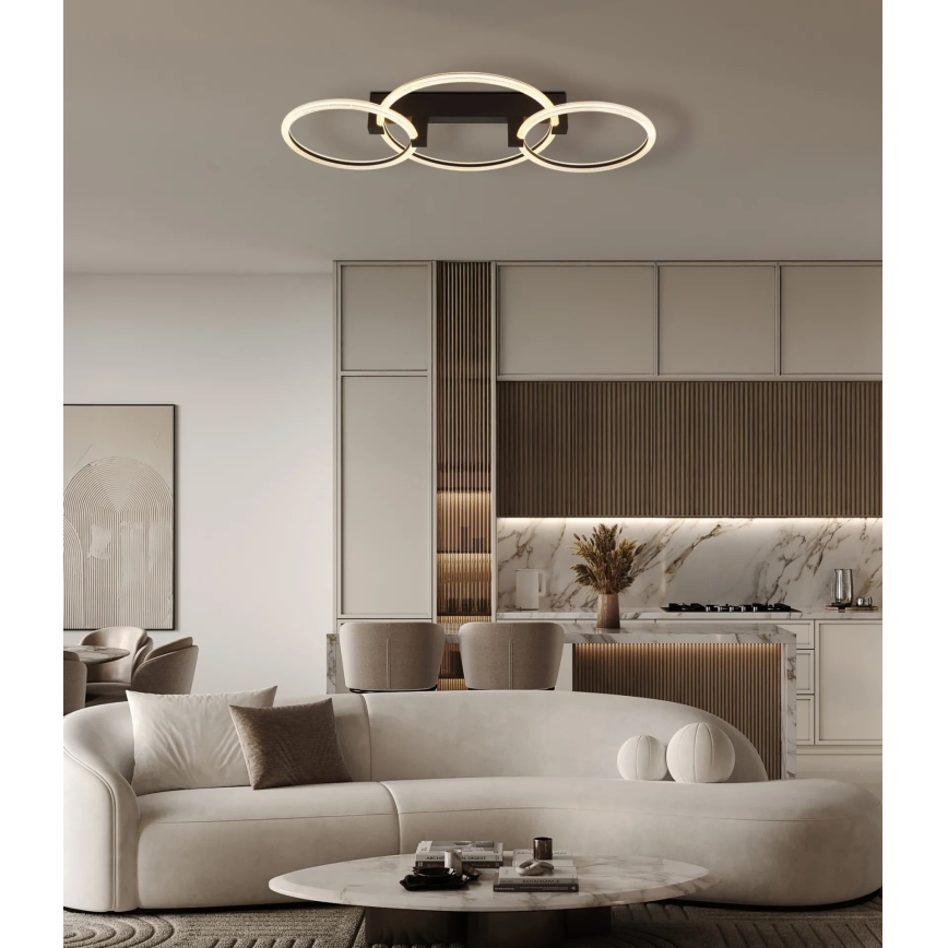 Globo - LED mennyezeti lámpatest LED/40W/230V 3000K 76,1x38 cm fekete