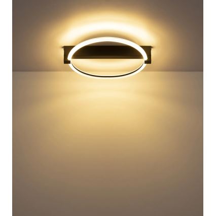 Globo - LED mennyezeti lámpatest LED/15W/230V 3000K 41,4x38 cm fekete