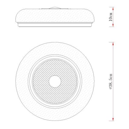 Globo - LED mennyezeti lámpa LED/24W/230V 2700/4000/6000K átm. 38,5 cm fehér