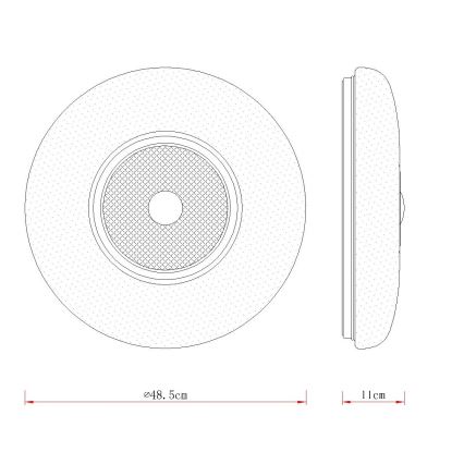 Globo - LED mennyezeti lámpa LED/36W/230V, 2700/4000/6000K, átm. 48,5 cm, fehér