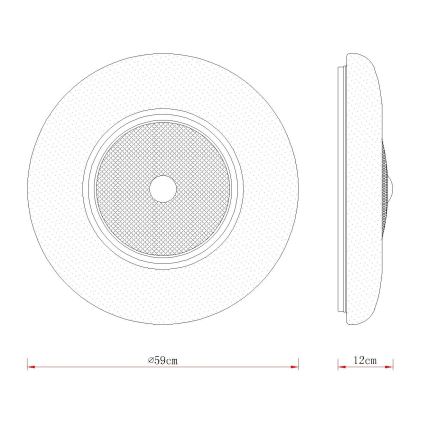 Globo - LED mennyezeti lámpa LED/48W/230V 2700/4000/6000K átm. 59 cm fehér