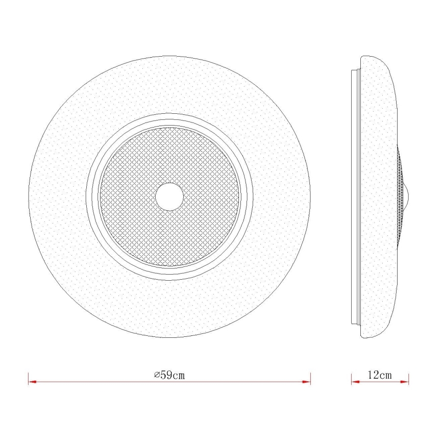 Globo - LED mennyezeti lámpa LED/48W/230V 2700/4000/6000K átm. 59 cm fehér