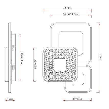 Globo - dimmelhető LED mennyezeti lámpa LED/55W/230V 2700-6000K 65x45,5 cm + távirányító