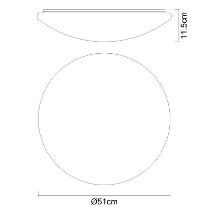 Globo - LED RGB Dimmelhető mennyezeti lámpa LED/48W/230V + LED/10W 2700-6500K átm. 50 cm + távirányító