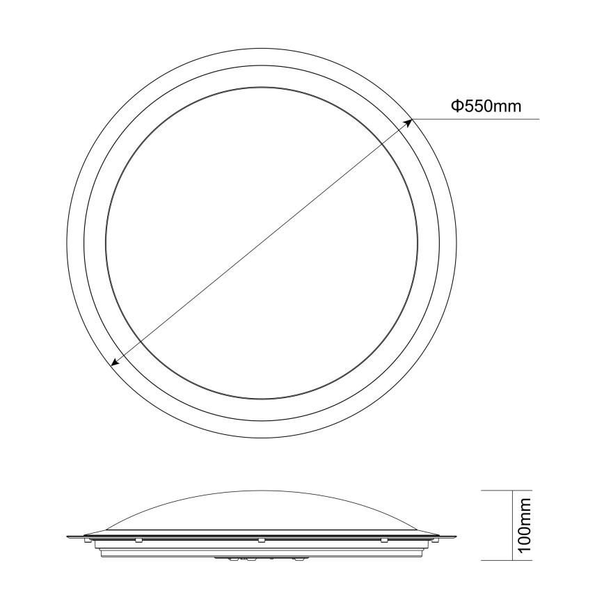 Globo - LED RGB Dimmelhető mennyezeti lámpa LED/60W/230V + 36xLED/0,06W/230V 3000-6000K + távirányítás