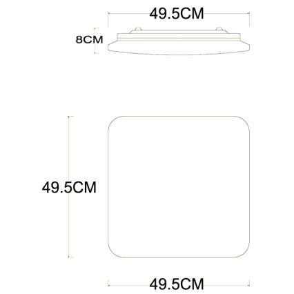 Globo - LED állítható fényerejű mennyezeti lámpa LED/40W/230V 2700-6500K átm. 50 cm Wi-Fi Tuya + távirányító