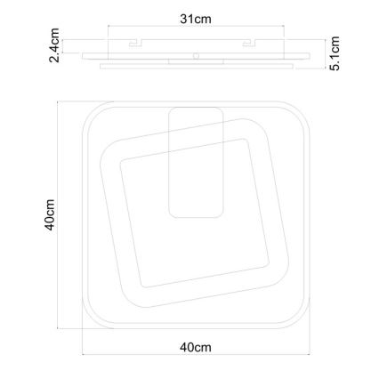 Globo - LED Dimmelhető mennyezeti lámpa LED/36W/230V 3000-6000K + távirányítás