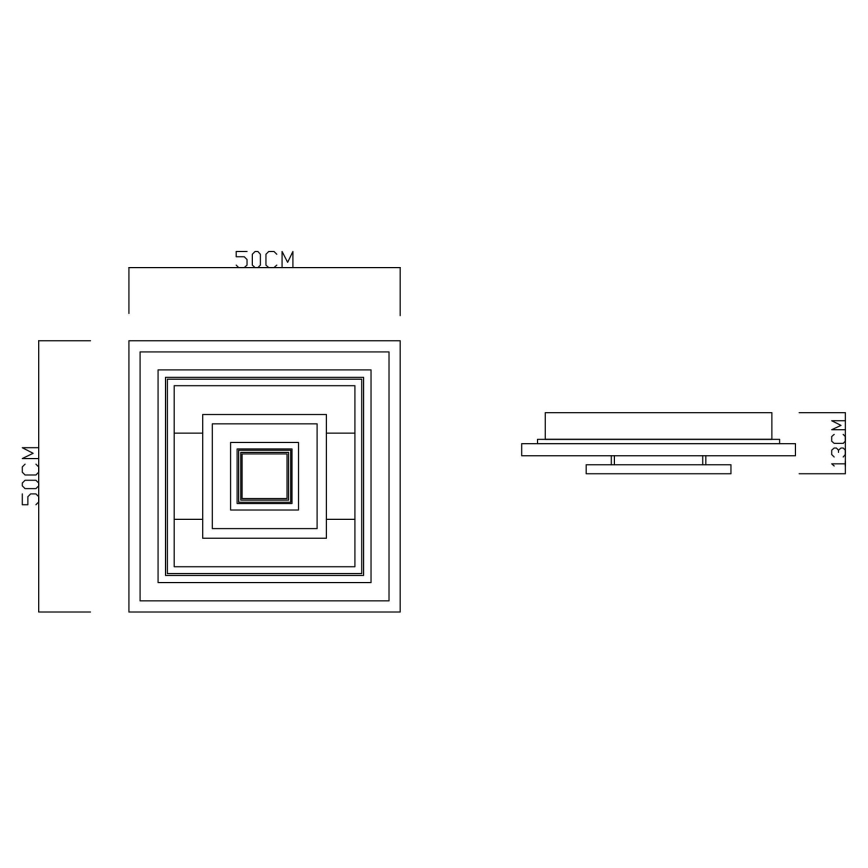 Globo - LED dimmelhető mennyezeti lámpa LED/50W/230V 2700-6000K + távirányító