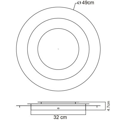 Globo - LED mennyezeti lámpa LED/40W/230V 3000K átm. 49 cm arany