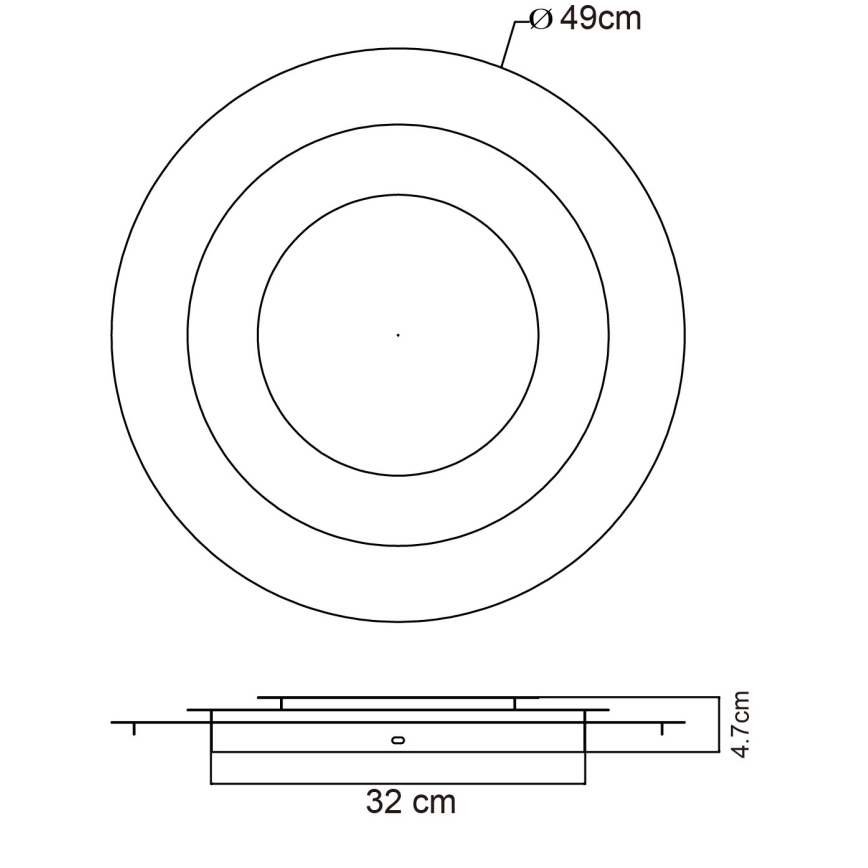 Globo - LED mennyezeti lámpa LED/40W/230V 3000K átm. 49 cm arany