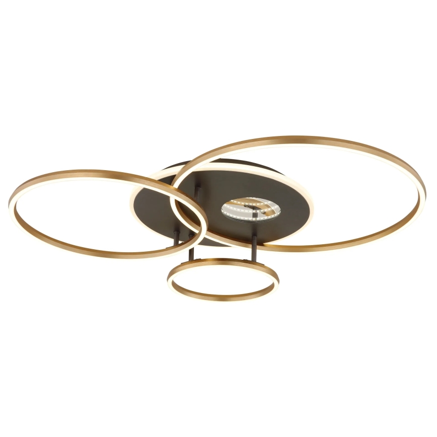Globo - LED dimmelhető mennyezeti lámpa LED/54W/230V 2700-6500K 90x70 cm antracit/arany + távirányító