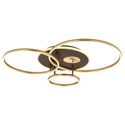Globo - LED dimmelhető mennyezeti lámpa LED/54W/230V 2700-6500K 90x70 cm antracit/arany + távirányító