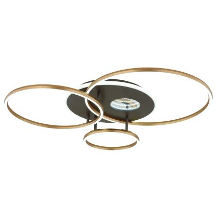Globo - LED dimmelhető mennyezeti lámpa LED/54W/230V 2700-6500K 90x70 cm antracit/arany + távirányító