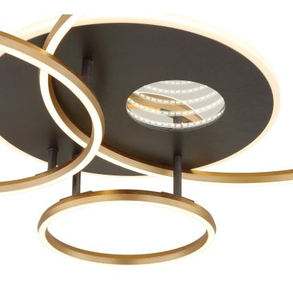 Globo - LED dimmelhető mennyezeti lámpa LED/54W/230V 2700-6500K 90x70 cm antracit/arany + távirányító