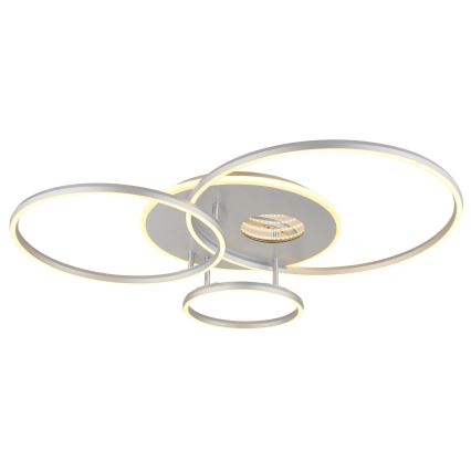 Globo - LED fényerőszabályozható mennyezeti lámpatest LED/54W/230V 2700-6500K 90x70 cm ezüstszínű + távirányító