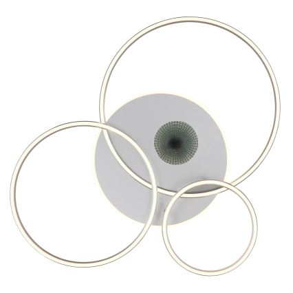 Globo - LED fényerőszabályozható mennyezeti lámpatest LED/54W/230V 2700-6500K 90x70 cm ezüstszínű + távirányító
