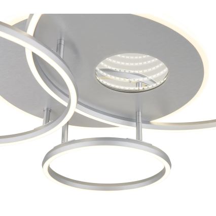 Globo - LED fényerőszabályozható mennyezeti lámpatest LED/54W/230V 2700-6500K 90x70 cm ezüstszínű + távirányító