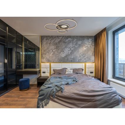 Globo - LED dimmelhető mennyezeti lámpa LED/70W/230V 2700-6500K arany + távirányító