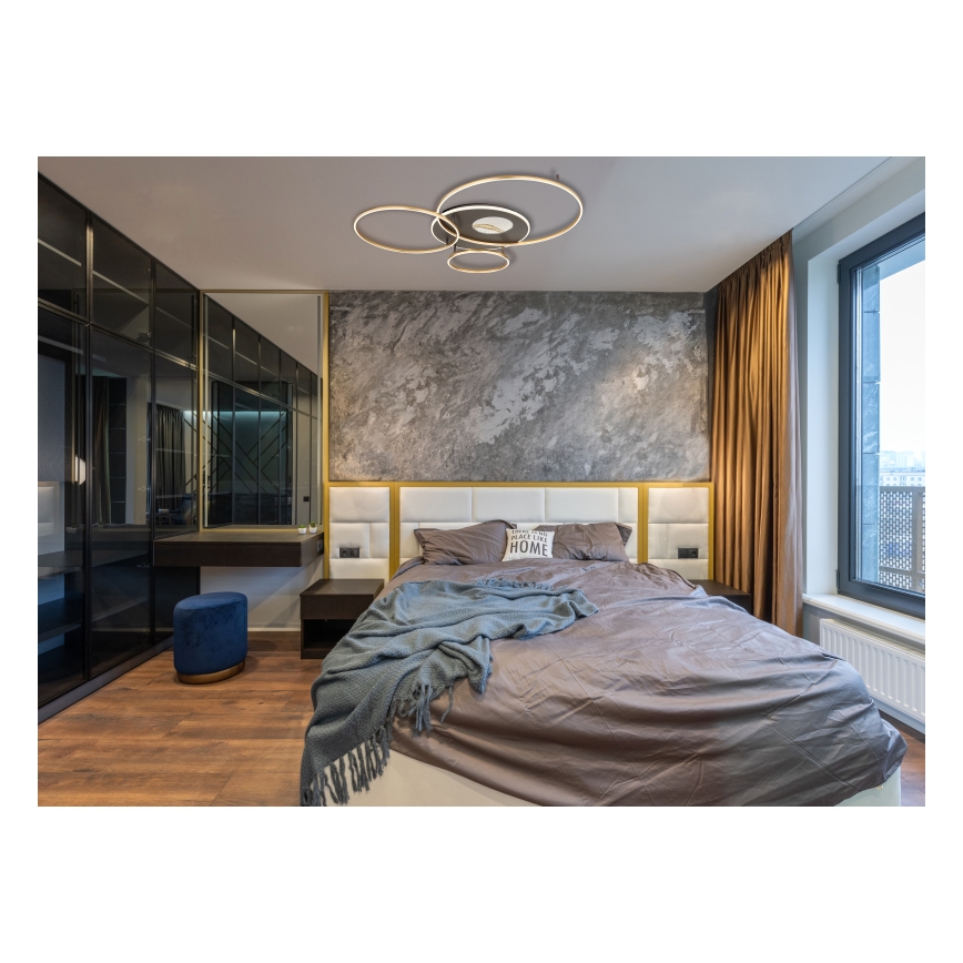 Globo - LED dimmelhető mennyezeti lámpa LED/70W/230V 2700-6500K arany + távirányító