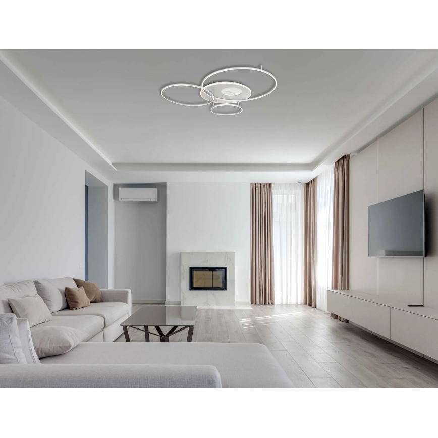 Globo - Dimmelhető LED mennyezeti lámpa LED/70W/230V 2700-6500K Wi-Fi Tuya matt króm + távirányítóval