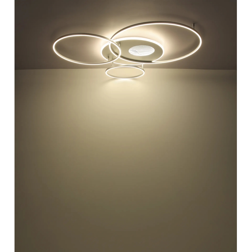 Globo - Dimmelhető LED mennyezeti lámpa LED/70W/230V 2700-6500K Wi-Fi Tuya matt króm + távirányítóval