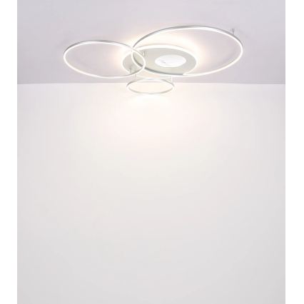 Globo - Dimmelhető LED mennyezeti lámpa LED/70W/230V 2700-6500K Wi-Fi Tuya matt króm + távirányítóval