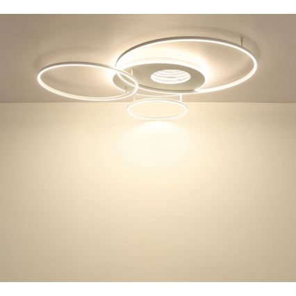 Globo - LED Fényerőszabályozható mennyezeti lámpatest LED/70W/230V 2700-6500K 105x26,5 cm fehér + távirányító