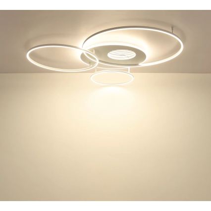 Globo - LED fényerőszabályozható mennyezeti lámpa LED/70W/230V 2700-6000K 105x26,5 cm ezüstszínű + távirányító