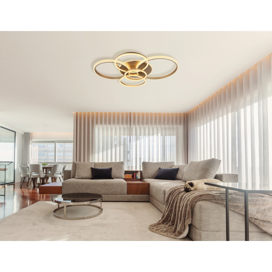 Globo - LED Mennyezeti lámpa LED/70W/230V 3000K 88x110 cm bézs