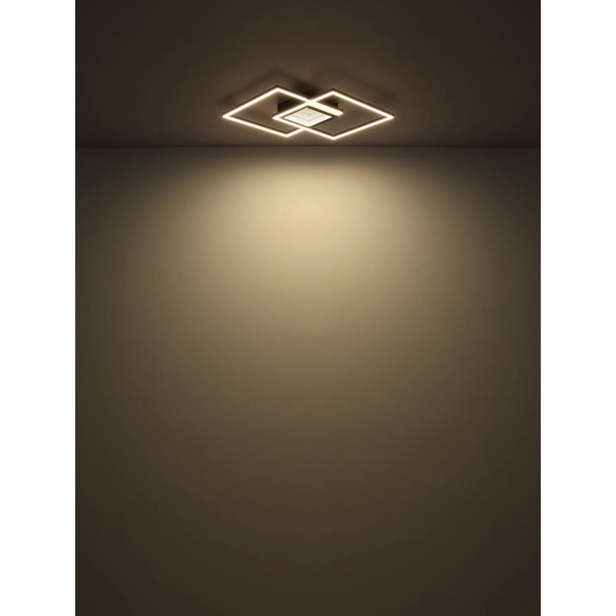 Globo - LED dimmelhető mennyezeti lámpatest LED/32W/230V 2700-6500K 42,6x42,6 cm fekete + távirányító