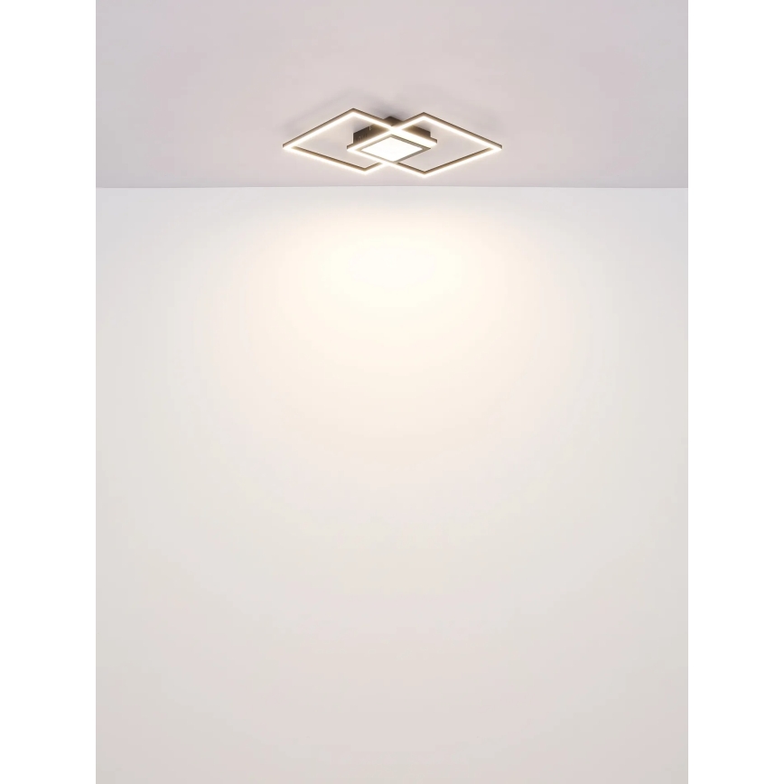 Globo - LED dimmelhető mennyezeti lámpatest LED/32W/230V 2700-6500K 42,6x42,6 cm fekete + távirányító