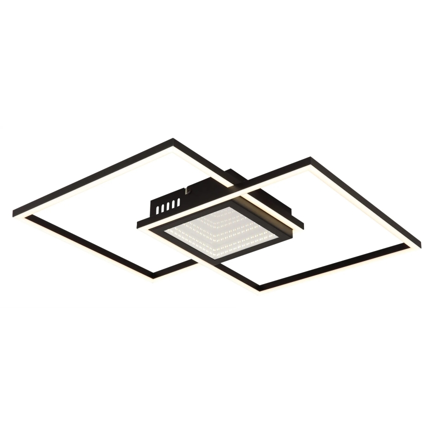Globo - LED dimmelhető mennyezeti lámpatest LED/32W/230V 2700-6500K 42,6x42,6 cm fekete + távirányító