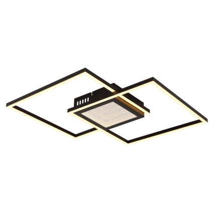 Globo - LED dimmelhető mennyezeti lámpatest LED/32W/230V 2700-6500K 42,6x42,6 cm fekete + távirányító