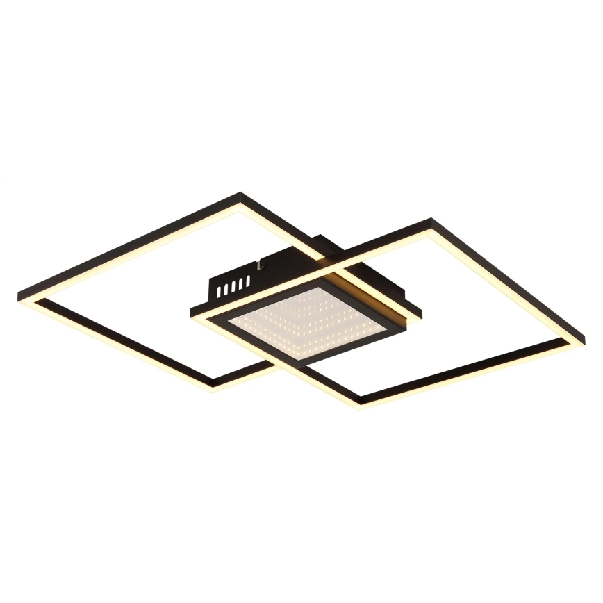 Globo - LED dimmelhető mennyezeti lámpatest LED/32W/230V 2700-6500K 42,6x42,6 cm fekete + távirányító