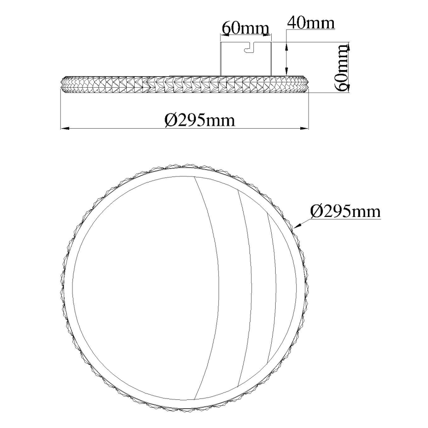 Globo - LED mennyezeti lámpa LED/12W/230V 3000/4000/6000K Ø 29,5 cm aranyszínű